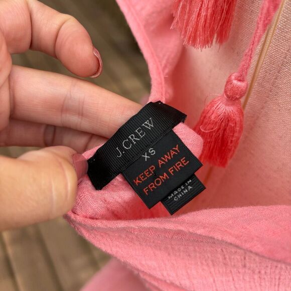 J.Crew Tie Back Crinkle Cotton Tank Dress - Picture 9 of 10